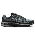 Nike P-6000 Black Cool Grey side profile showing cool grey mesh black synthetic panels and grey ribbed midsole