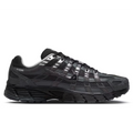 Nike P-6000 Suede Anthracite Metallic Silver lateral side profile on white background showing anthracite suede overlays, black Swoosh, metallic silver accents, and layered midsole